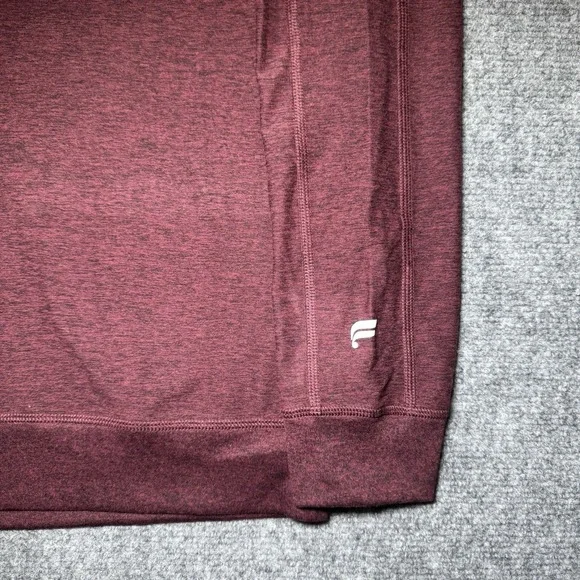 Fabletics The Cloud Jersey Hoodie Pullover Heather Burgundy Merlot Sz S NWT - Picture 2 of 12
